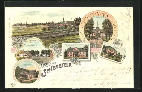 Lithographie Schenefeld, Warringsholz, Christinenthal, Bockhorst