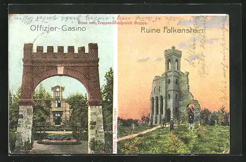 AK Gruppe, Truppenübungsplatz, Offiziers-Casino, Ruine Falkenstein