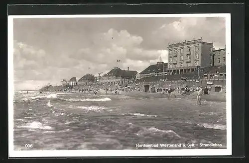 AK Westerland /Sylt, Strandleben