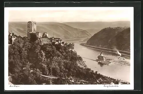 AK Gutenfels, Burg Gutenfels und Rhein