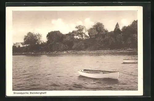 AK Steinberghaff, Strandpartie mit Ruderboot