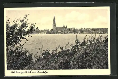 AK Schleswig, Ortsansicht von Haddeby aus, St.-Petri-Dom