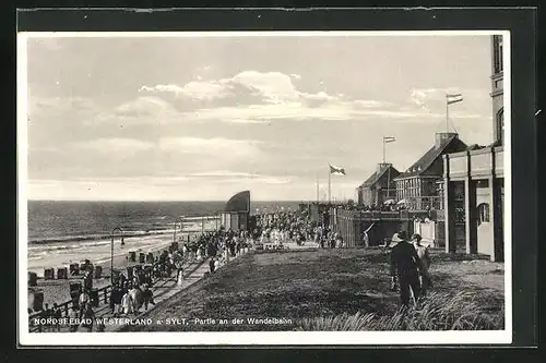 AK Westerland /Sylt, Partie an der Wandelbahn