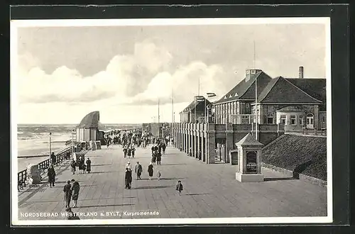 AK Westerland /Sylt, Kurpromenade, Musikpavillon