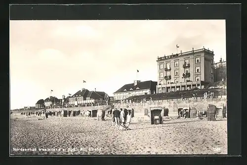 AK Westerland /Sylt, Am Strand