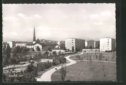 AK Dachau, Ortspartie, Kirche