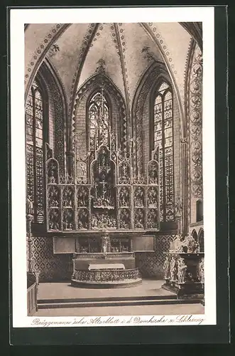 AK Schleswig, Brüggemann'sche Altarblatt i. d. Domkirche