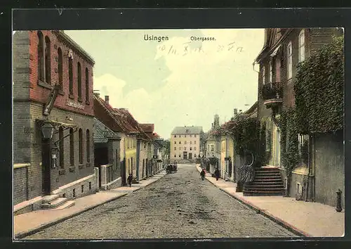 AK Usingen, Blick in die Obergasse