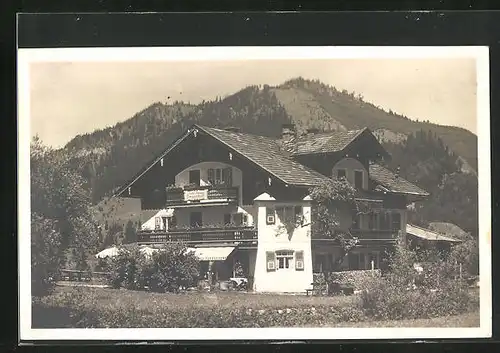 Foto-AK Schliersee, Café-Pension Brunnhof 1930