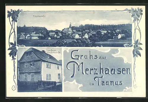 AK Merzhausen / Taunus, Landhaus Schillerschule, Totalansicht