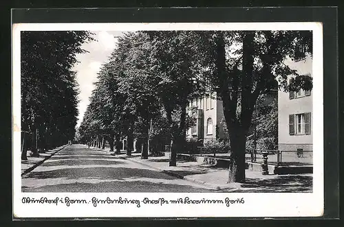 AK Wunstorf, Hindenburg-Strasse mit braunem Haus