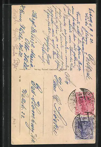 AK Erbach, Ortspartie am Kaiserlichen Postamt