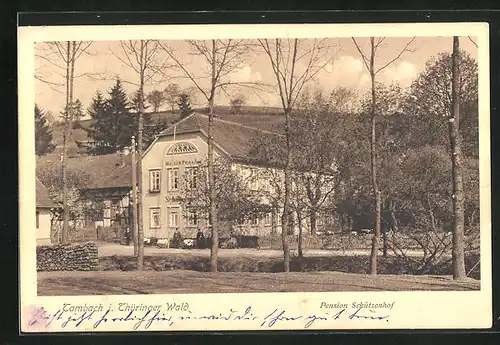 AK Tambach /Thür. Wald, Hotel Pension Schützenhaus