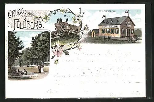 Lithographie Feldberg, Restaurant Sturm, Fuchstanz