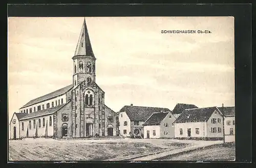 AK Schweighausen, Partie bei der Kirche