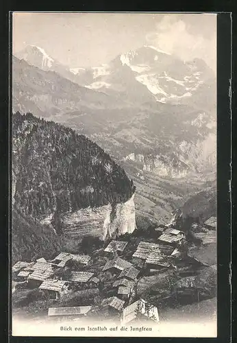 AK Lauterbrunnen, Blick vom Isenfluh auf die Jungfrau