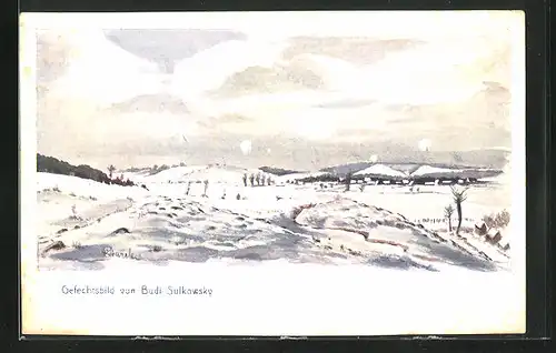 AK Budi Sulkowsky, Gefechtsbild in der verschneiten Landschaft