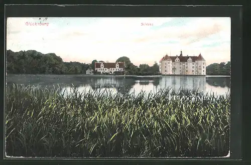AK Glücksburg, Schloss über den See gesehen