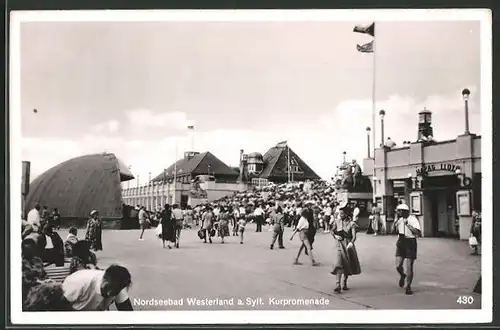 AK Westerland /Sylt, Kurpromenade, Musikpavillon