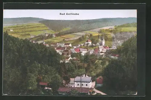 AK Bad Gottleuba, Ortsansicht aus der Vogelschau