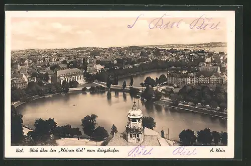 AK Kiel, Blick über den Kleinen Kiel zum Kriegshafen