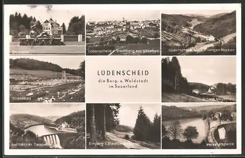 AK Lüdenscheid, Ehrenmal, Schloss Neuenhof, Fuelbecker Talsperre