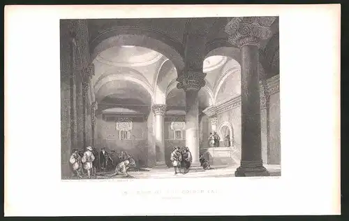 Stahlstich Jerusalem, Interior of the Golden Gate, Stahlstich W. Finden um 1835
