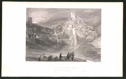 Stahlstich Engedi, The Wilderness, Stahlstich von J. B. Allen um 1835