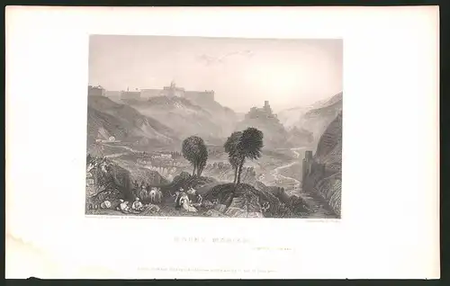 Stahlstich Mount Moriah, Stahlstich von E. Finden um 1835