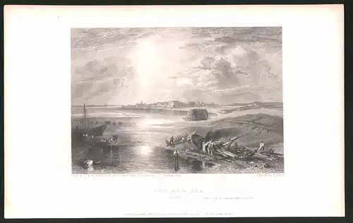 Stahlstich Suez, The Red Sea, Stahlstich von E. Finden um 1835