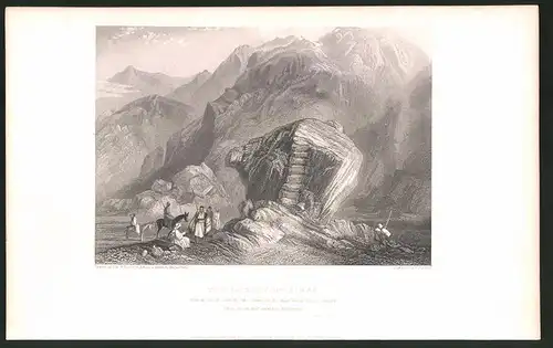Stahlstich The desert of Sinai, Stahlstich von E. Finden um 1835