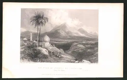 Stahlstich The plain of Jezreel or Esdraelon, Stahlstich von W. Finden um 1835