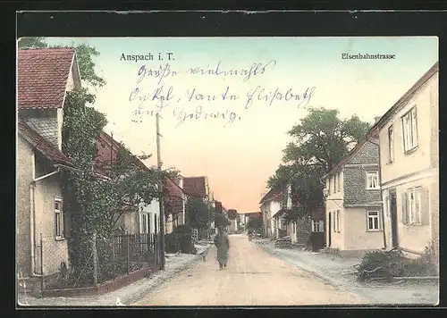AK Anspach / Taunus, Eisenbahnstrasse
