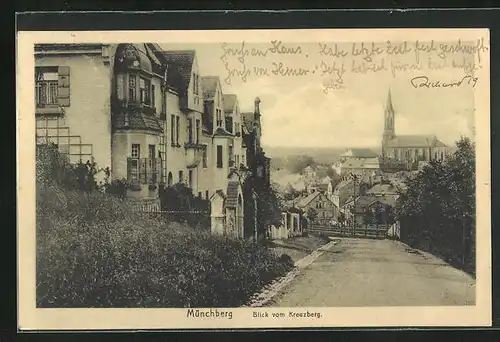 AK Münchberg, Blick vom Kreuzberg