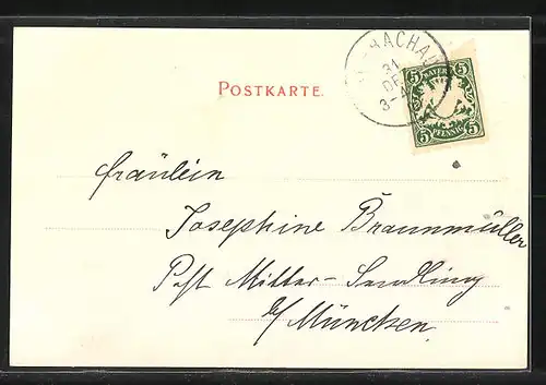 AK Birkenstein, Ortspartie mit Berg