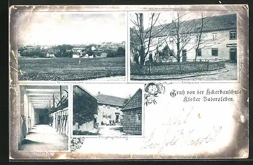 AK Badersleben, Gasthaus Schützenkrug, Ackerbauschule Kloster Badersleben, Kreuzgang