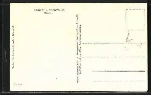 AK Erbach / Odenwald, Partie am Städtel