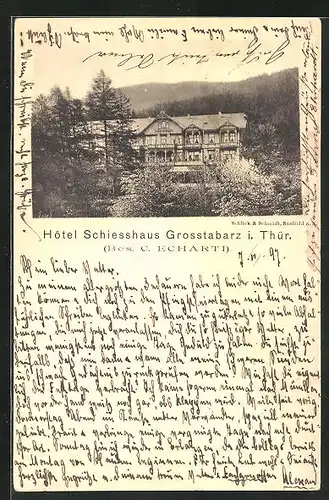 AK Grosstabarz i. Thür., Hotel Schiesshaus