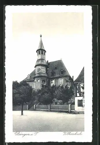 AK Usingen i. T., Blick zur Volksschule