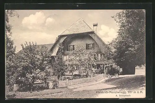 AK Vechigen-Utzingen, Bauernhaus bei Heistrich-Menziwilegg