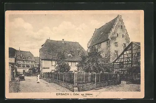 AK Erbach i. O., Strasse am Städtel