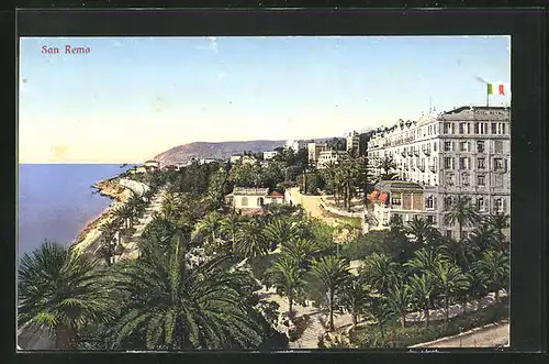 AK San Remo, Teilansicht mit Hotel Royal