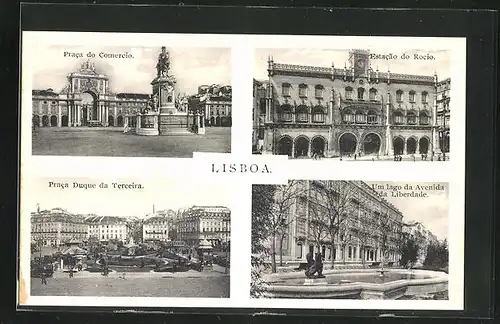 AK Lisboa, Praca do Comercio, Praca Duque de Terceira, Avenida da Liberdade