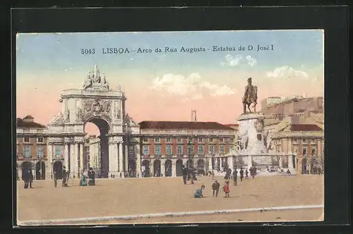 AK Lisboa, Arco da Rua Augusta, Estatua de D. José I.