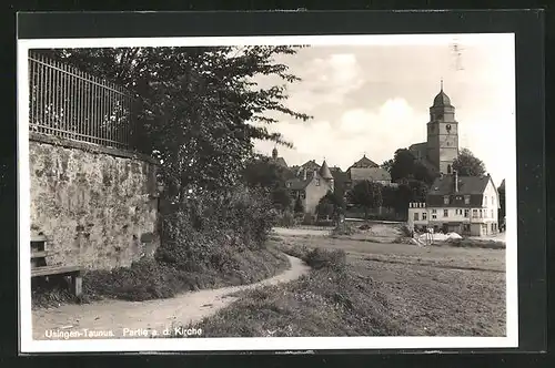 AK Usingen i. T., Partie an der Kirche