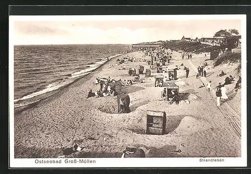 AK Gross-Möllen, Strandleben an der Küste