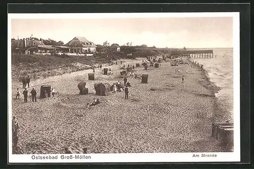 AK Gross-Möllen, Strandleben an der Küste