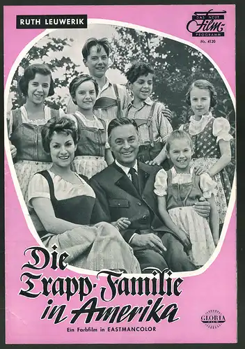 Filmprogramm DNF Nr. 4120, Die Trapp-Familie in Amerika, Ruth Leuwerick, Hans Holt, Regie: Wolfgang Liebeneiner