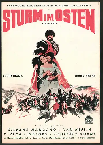 Filmprogramm unbekannt, Sturm im Osten, Silvana Mangano, Van Heflin, Viveca Lindfors, Regie: Alberto Lattuada