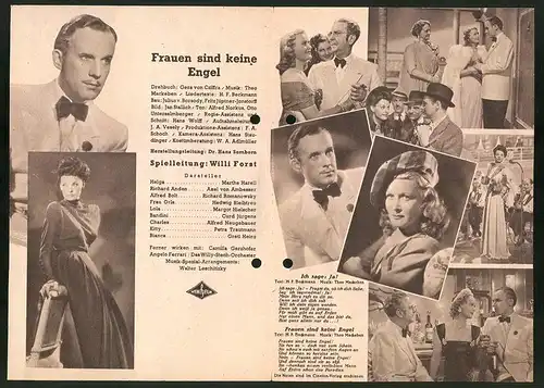 Filmprogramm IFK Nr. 3319, Frauen sind keine Engel, Marthe Harell, Axel von Ambesser, Regie: Willi Forst